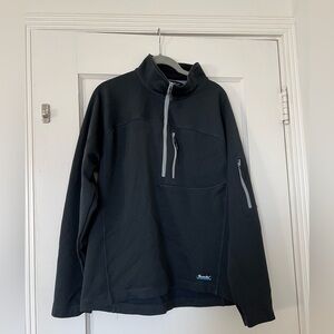 Moosejaw Quarter Zip Black Pullover Jacket